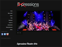 Tablet Screenshot of expressionstheatrearts.com